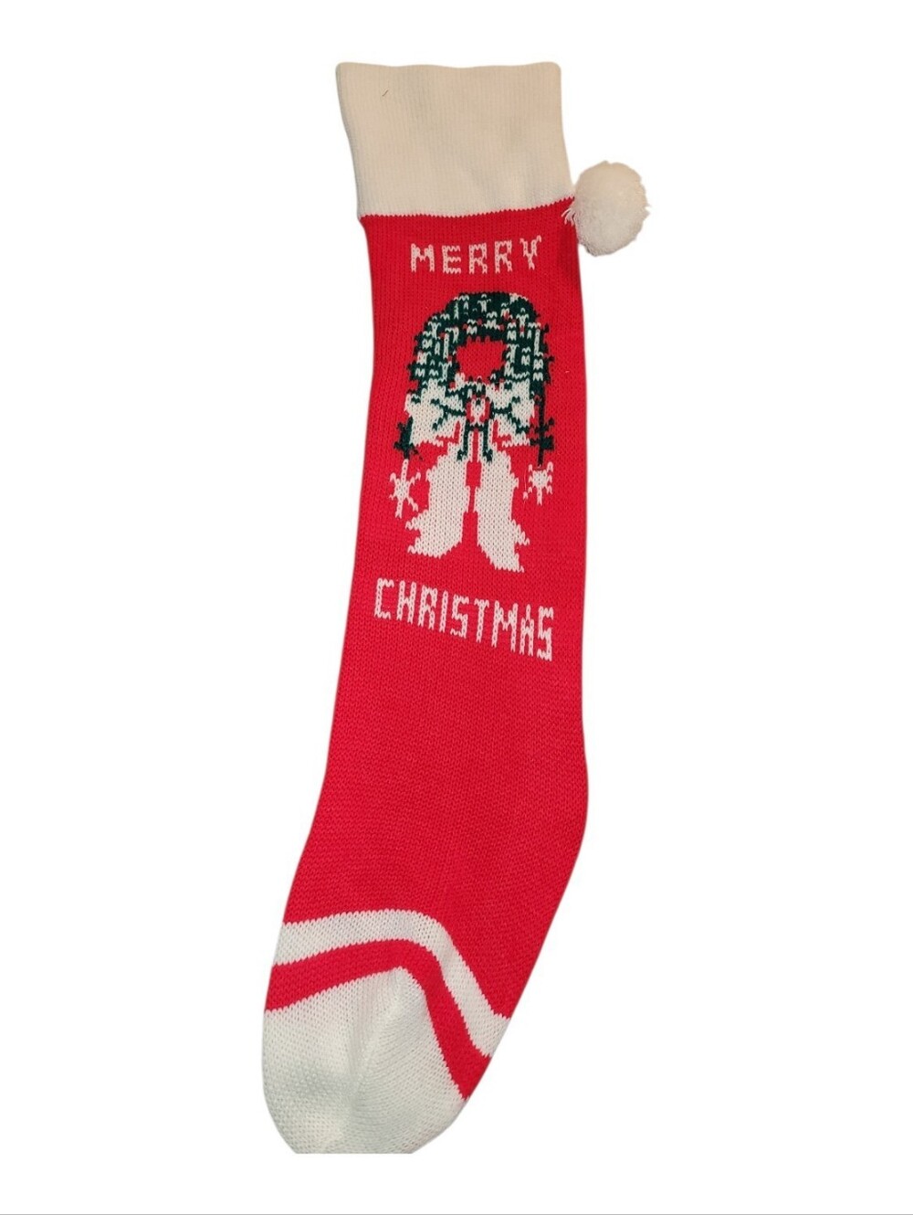 Vinrage Knit Xmas Christmas Sock Stocking